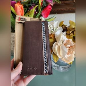 Justin Unisex Brown Genuine Leather Rodeo Wallet